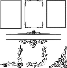 Stylish gorgeous frame decoration set