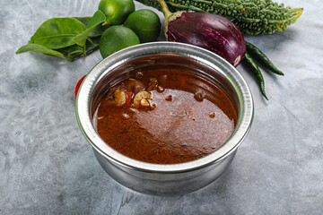 Spicy and Sour Soup with Prawns