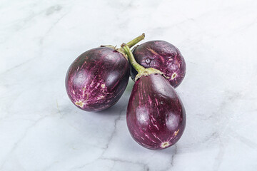 Raw smal asian baby eggplant