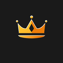 Crown Flat logo design creative