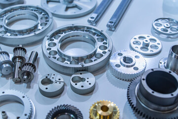 Automatic Production Gear Industrial parts - obrazy, fototapety, plakaty
