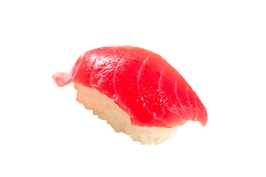 マグロ赤身の握りずし1貫切り抜き