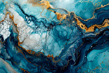 Generative AI illustration of background an abstract aqua