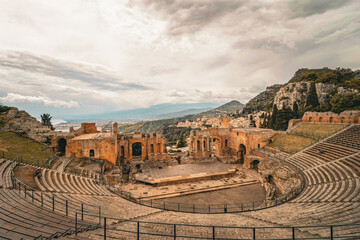ancient roman amphitheater of Taormina