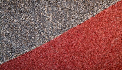 Fototapeta premium Red and grey Color Carpet Texture Top Wiev