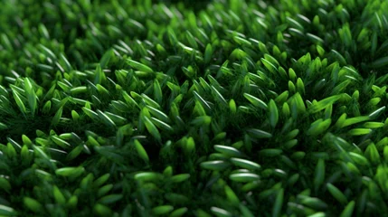 Crédence de cuisine en verre imprimé Vert A green artificial grass is shown in this close up (1) Ai Generative