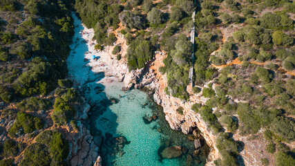 SPAIN - MALLORCA Drone view for a beautiful 
mediterranean bay