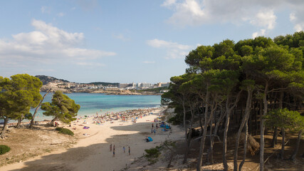 Fototapeta na wymiar SPAIN - MALLORCA Drone view for a beautiful mediterranean beach