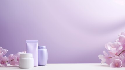 Background for a marketing beauty product campaign, pastel, pastel purple, background only