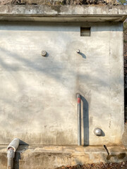 
Vintage cement wall with pipes, close-up, texture, background