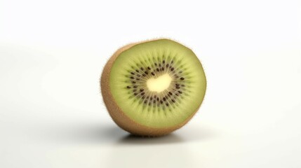 kiwi fruit on a white background empty space (1)Ai Generative