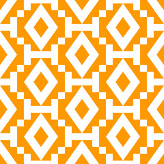 Rhombuses, diamonds, lozenges, squares, checks, figures seamless pattern. Folk wallpaper. Geometric background. Ethnic ornament. Tribal motif. Geometrical ornate. Textile print, abstract vector - obrazy, fototapety, plakaty