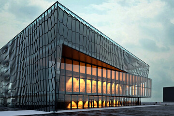 3d render building exterior view