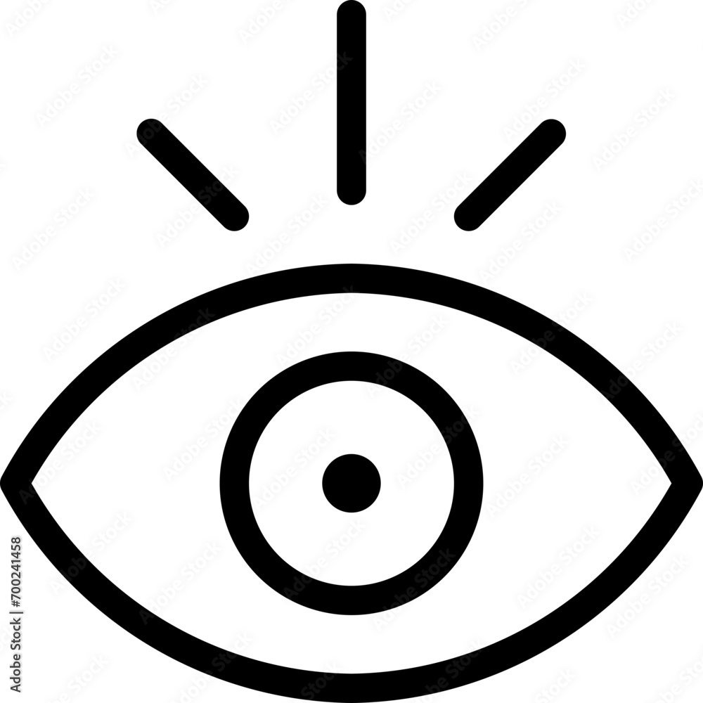 Poster iris eye icon in outline. simple view symbol vector illustration — pixel-perfect icon.