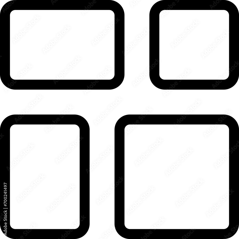Poster layout icon in outline. simple grid vector illustration — pixel-perfect icon.