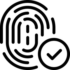 Fingerprint Matched Icon Vector - obrazy, fototapety, plakaty