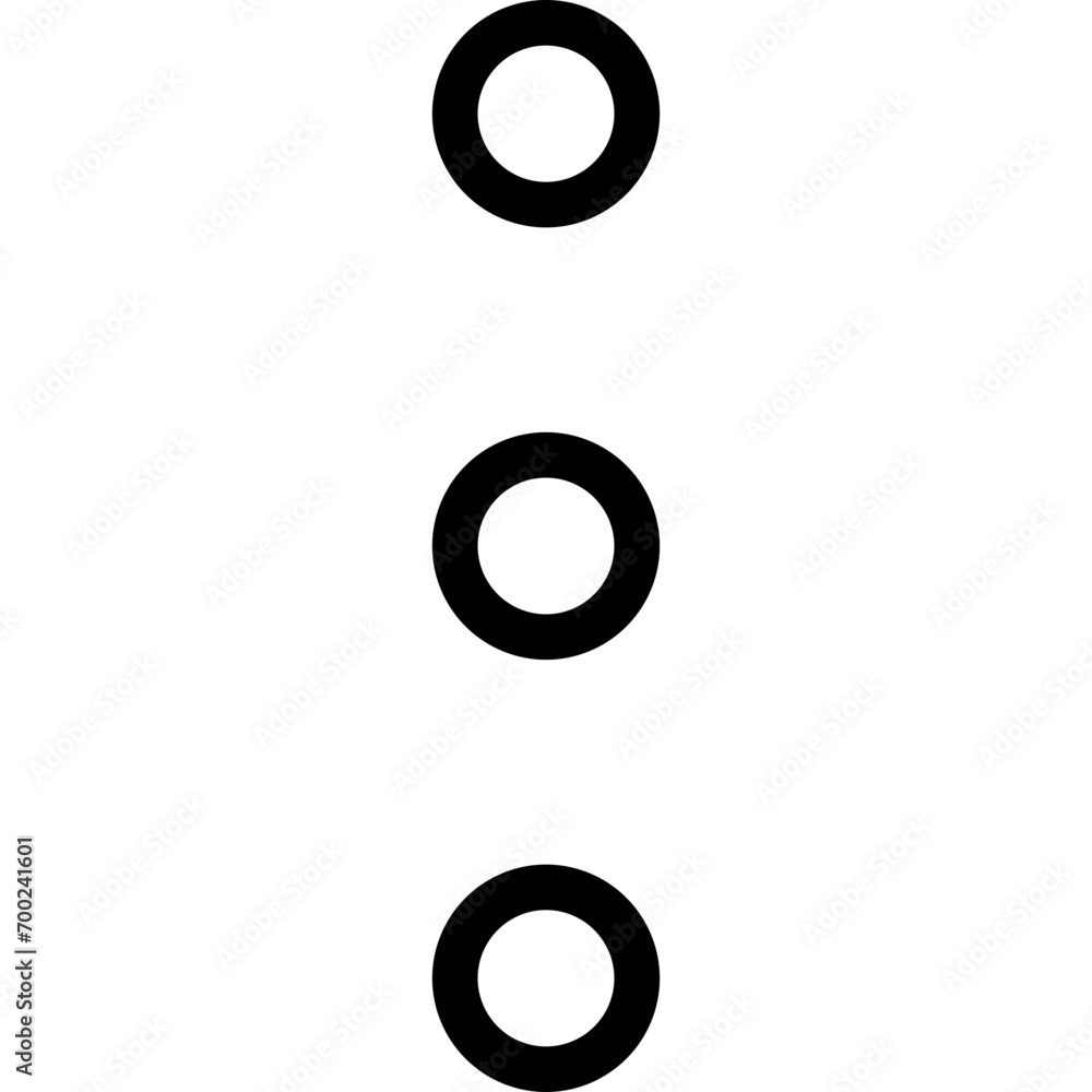 Poster three ellipsis menu icon in outline. simple dots vector illustration — pixel-perfect icon.