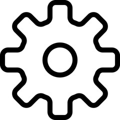 Icon of setting gear. Suitable use for design elements, user interfaces, websites, infographics and more