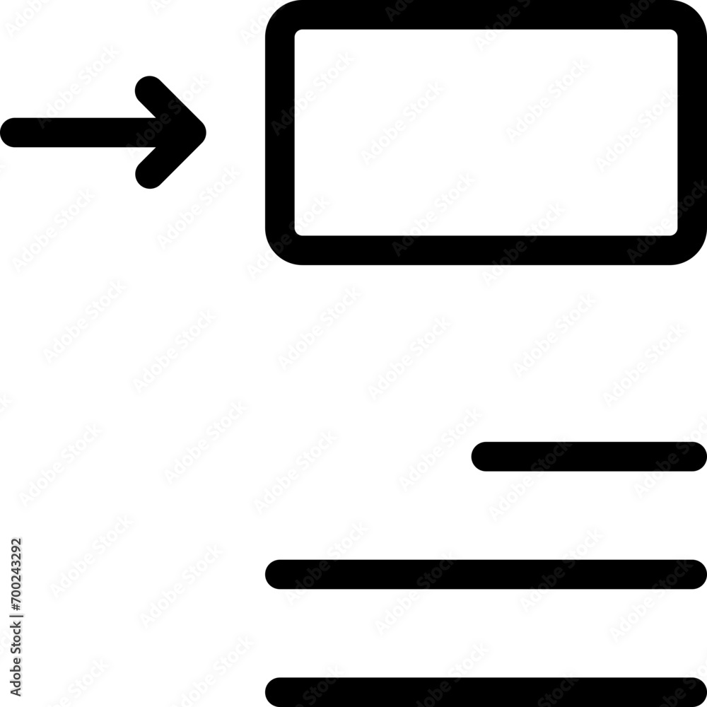 Poster insert image icon in outline. simple article indent vector illustration — pixel-perfect icon.