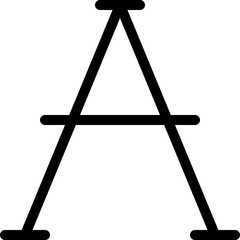 Font symbol icon in outline. Simple A capital letter vector illustration — pixel-perfect icon.