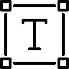 Text transform icon in outline. Simple font vector illustration — pixel-perfect icon.