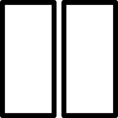 Two columns with padding and margin icon in outline. Simple layout grids vector illustration — pixel-perfect icon.