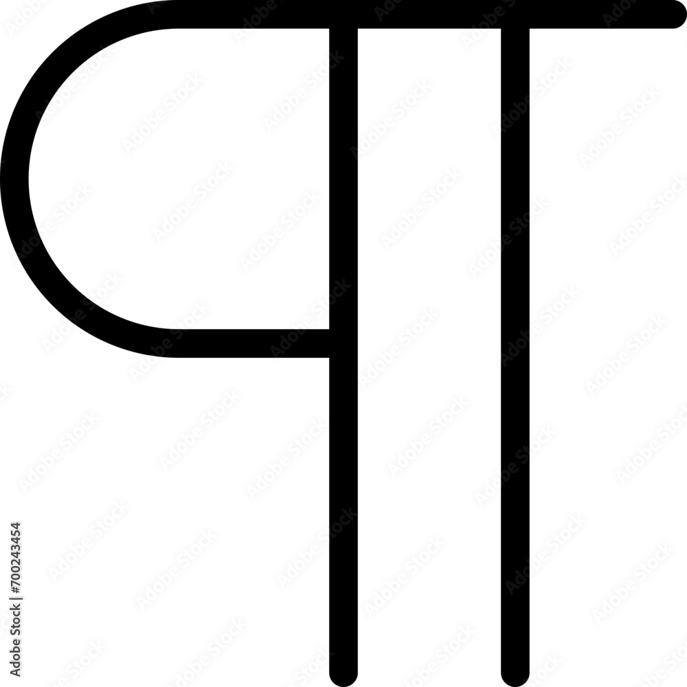 Poster paragraph symbol icon in outline style. simple markdown vector illustration — pixel-perfect icon.