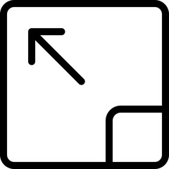 Resolution large icon in outline style. Simple extend symbol vector illustration — pixel-perfect icon.