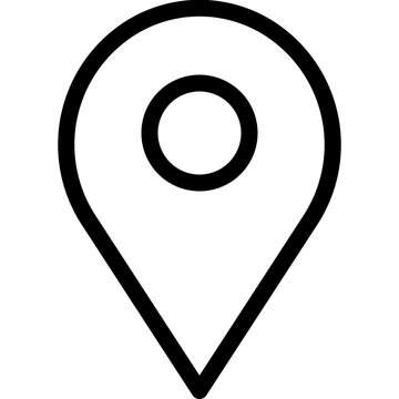 Location icon in outline style. Simple pin vector illustration &mdash; pixel-perfect icon.