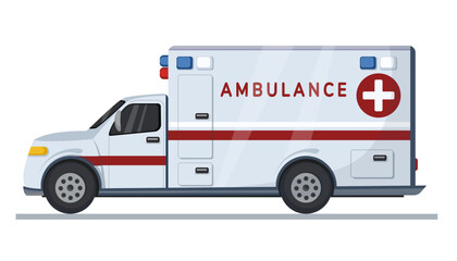 Ambulance vector illustration on white background