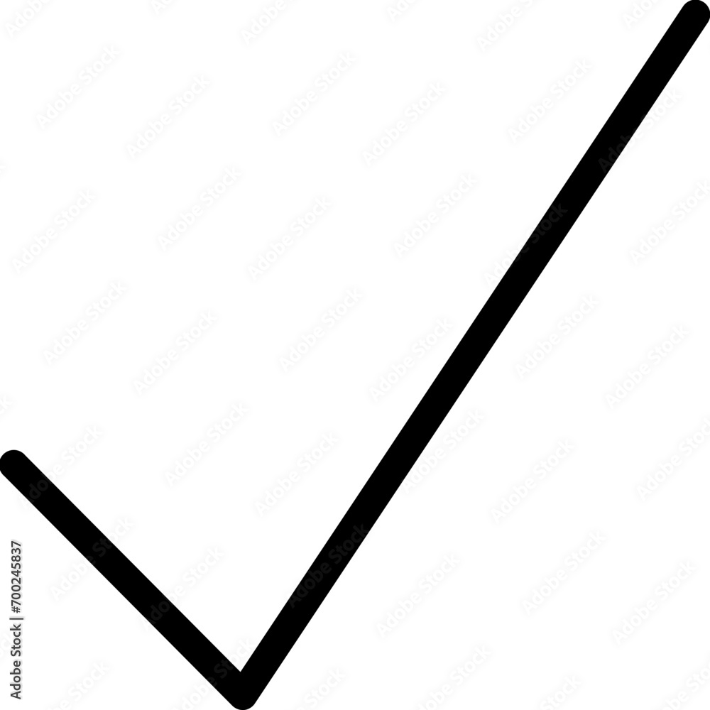 Poster checkmark icon in outline style. simple tick symbol vector illustration — pixel-perfect icon.