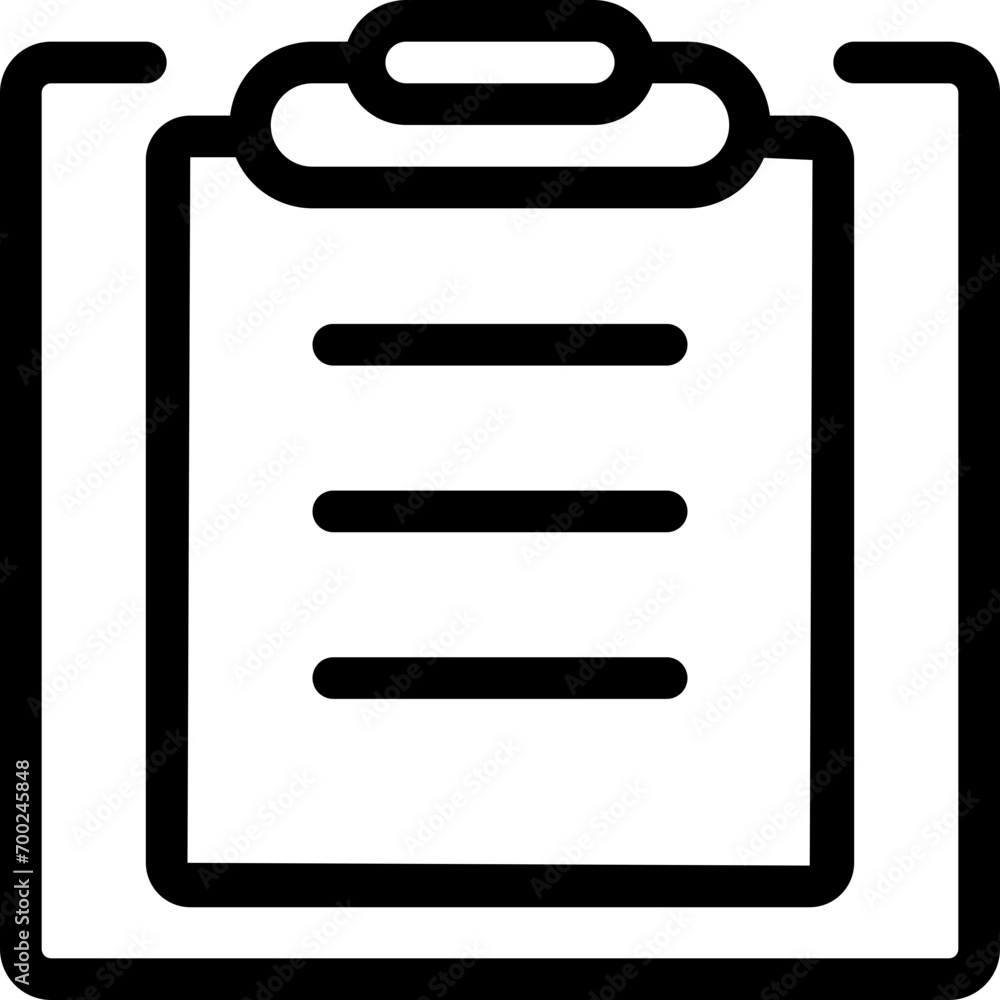 Poster clipboard icon in outline style. simple copy/paste symbol vector illustration — pixel-perfect icon.