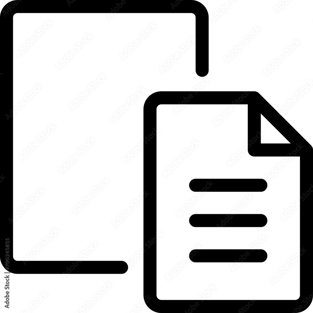 Poster documents icon in outline style. simple copy symbol vector illustration — pixel-perfect icon.