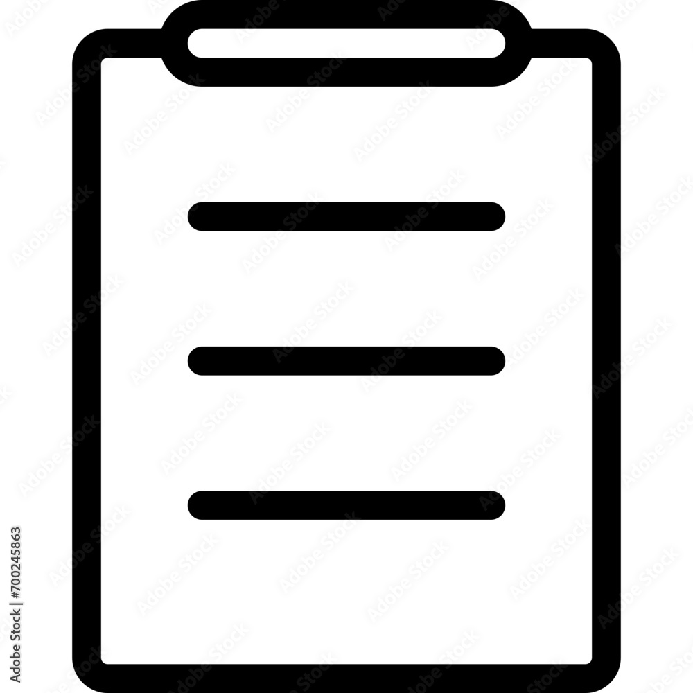 Poster clipboard icon in outline style. simple copy/paste symbol vector illustration — pixel-perfect icon.
