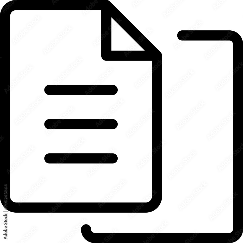 Poster documents icon in outline style. simple copy symbol vector illustration — pixel-perfect icon.