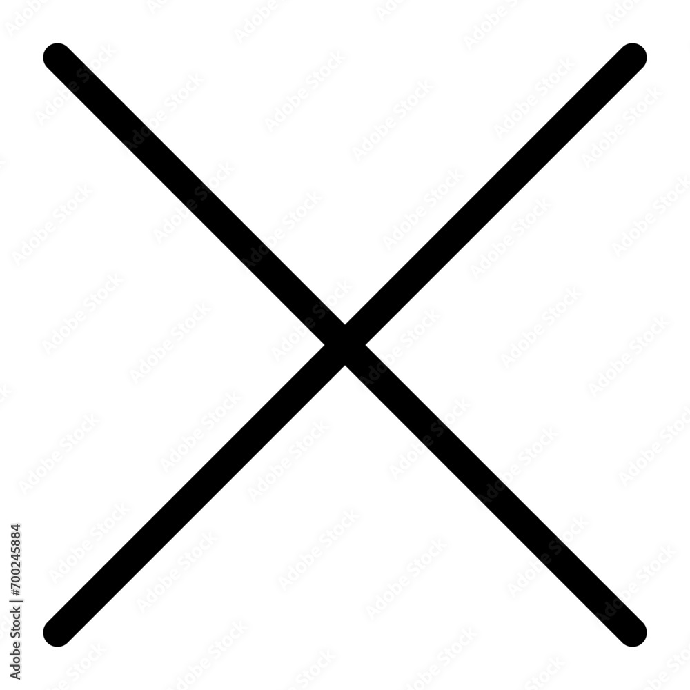 Poster x icon in outline style. simple delete symbol vector illustration — pixel-perfect icon.