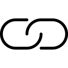 Hyperlink icon in outline style. Simple URL symbol vector illustration — pixel-perfect icon.