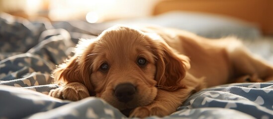 Adorable Golden Retriever Pup and Pet
