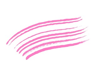 Pink stroke, imprint on a white background