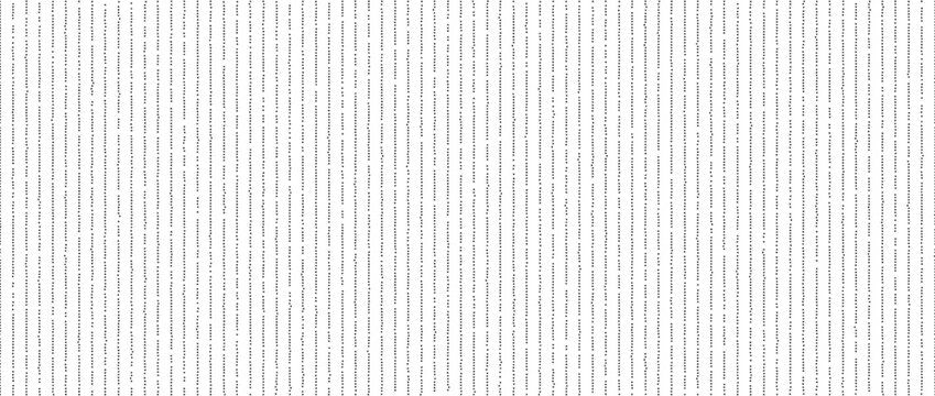 Dotted lines seamless pattern. Black stippled background. Vertical dot stripe repeating wallpaper. Abstract minimalistic seamless texture. Monochrome textured backdrop. Vector textile fabric swatch