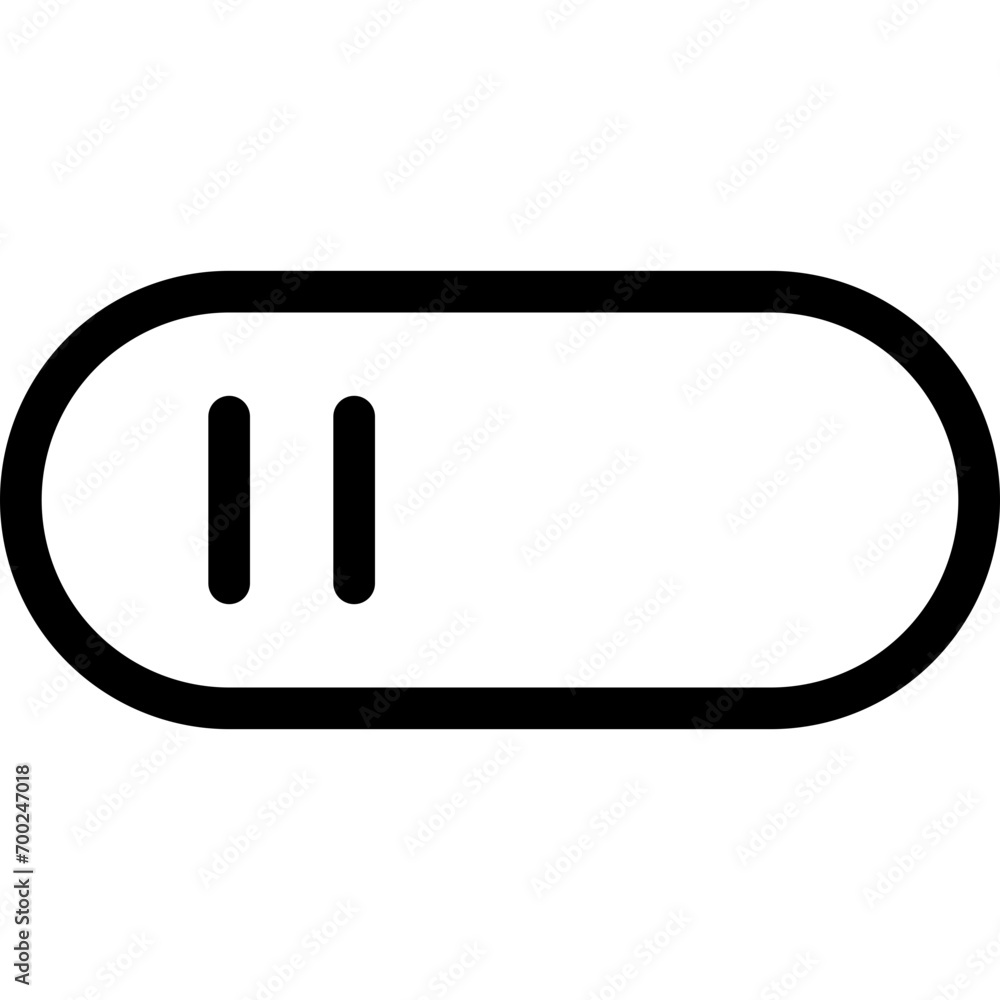 Aufkleber switch off icon in outline style. simple toggle vector illustration — pixel-perfect icon.