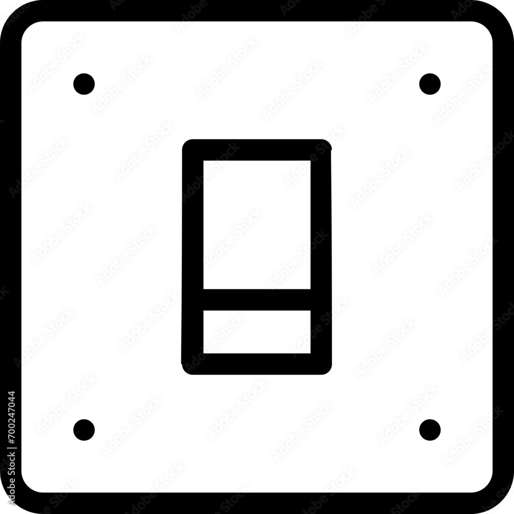 Poster switch off icon in outline style. simple electric toggle vector illustration — pixel-perfect icon.