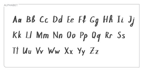 alphabet letters font set. typography font with trendy letters thin, bold, uppercase, lowercase and numbers. vector illustration. © photoidea