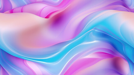 Fototapeta premium Abstract background, iridiscent color fluid ink as surface texture with holographic film effects. Plastic, vinyl ink with weaves and swirl, glitter luxury background for creative animation loop.