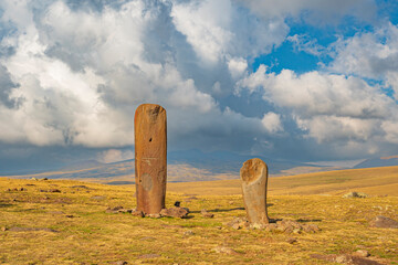 A vishapakar also known as vishap stone, vishap stelae, serpent stone, dragon stone, characteristic monolith in the Armenian Highland
