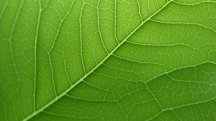 Obraz premium Macro of light green leaf nature background Ai Generative