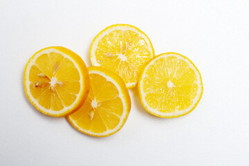 Lemon on a white background, citrus