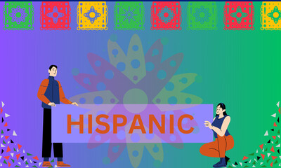 international Hispanic monthubheading. post and background