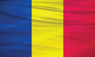 Illustration of Chad Flag and Editable Vector of Chad Country Flag