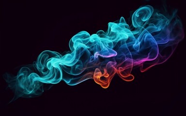 A vibrant image captures the electrifying atmosphere of clubs with multicoloured blue neon smoke, creating a dynamic and lively ambience for a vibrant nightlife scene.